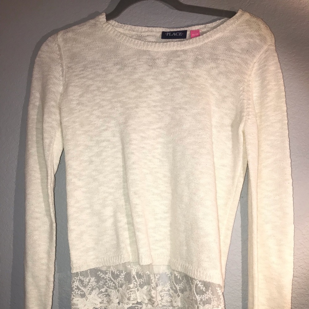 Girls long sleeve knitted sweater